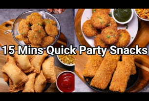 15 Mins Quick & Easy Budget Party Starter Snacks Recipes | 4 Must-Try Crisp Party Finger Food Ideas
