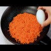 1 carrot with 1 egg! your kids will be asking for this for breakfast everyday