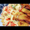 delicious fry dodo and egg sauce.... breakfast recipe