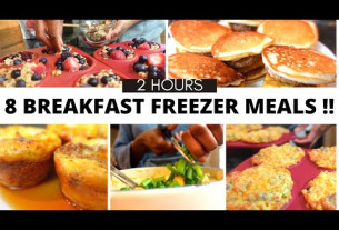 Batch Cook 8 Quick Breakfast Freezer Meals in 2 hours | Cook once eat all MONTH!