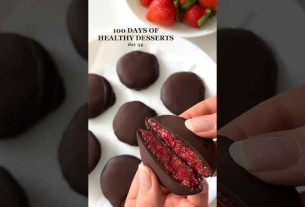 Healthy Dessert Idea: Chocolate Jam Bites😍 #healthydessert #recipe #chocolate #viralrecipe