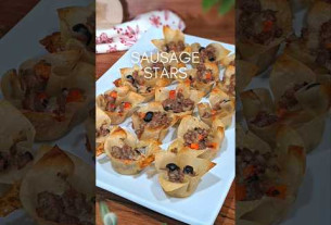 SAUSAGE STARS make the PERFECT crowd pleasing appetizer! #shorts #shortsrecipe