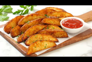 Crispy Potato Wedges | Perfect Oven Baked Snack, Side, or Appetizer!