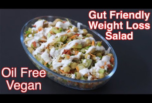 Weight Loss Salad Recipe For Lunch/Dinner - Indian Veg Meal - Diet Plan To Lose Weight Fast (Vegan)