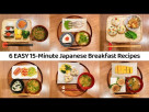 6 Easy 15-Minute Japanese Breakfast Recipes | 1-Minute Miso Soup Recipe | Easy Rice Ball Recipes