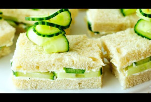BEST Cucumber Tea Sandwiches ➡ Yummy Cream Cheese Spread 👌🏻 Fancy Garnish 🥒