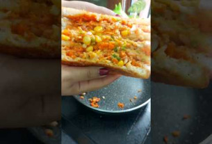bahut jaldi wali breakfast recipe #shorts 4 layer cheese veggie sandwich 💃